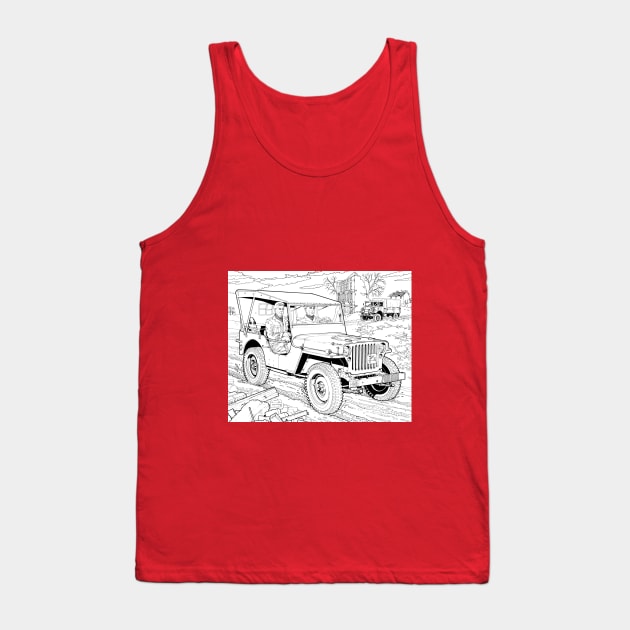 Light Military Vehicle Tank Top by davidroland